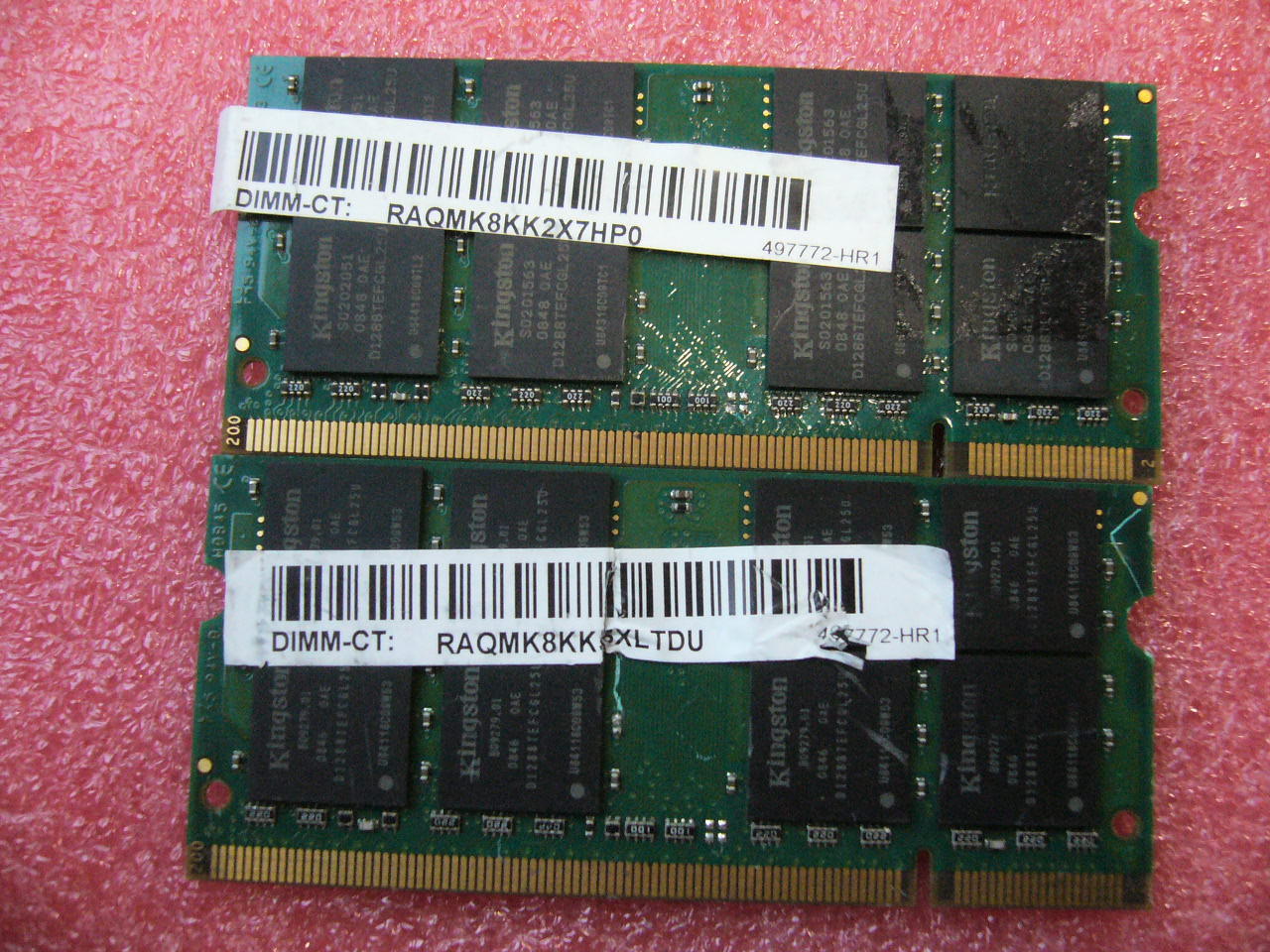 4GB Lot QTY 2x 2GB Kingston DDR2 PC2-6400S Memory for laptop HPK800D2S6/2G - Click Image to Close