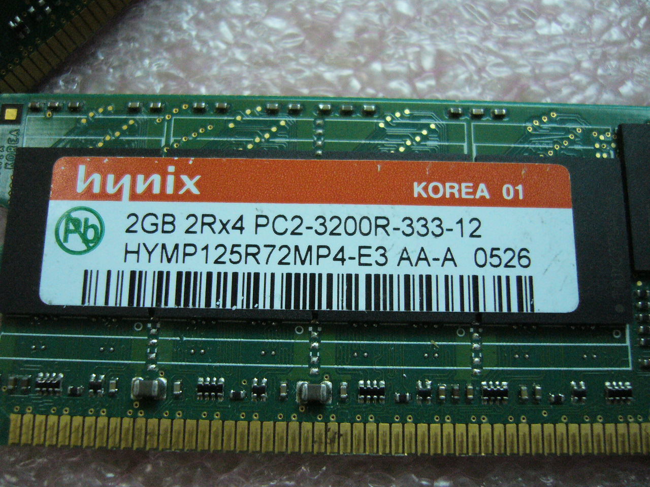 1x 2GB DDR2 PC2-3200R 2Rx4 ECC Registered Server memory Hynix HYMP125R72MP4-E3 - Click Image to Close