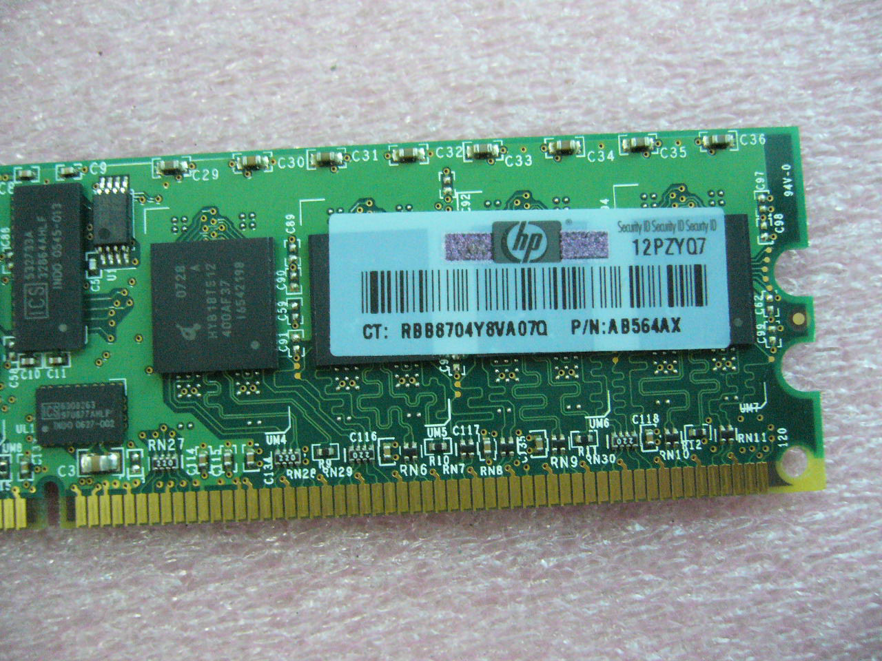 QTY 1x 1GB DDR2 PC2-4200R 533Mhz ECC Registered memory HP PN AB564AX - Click Image to Close