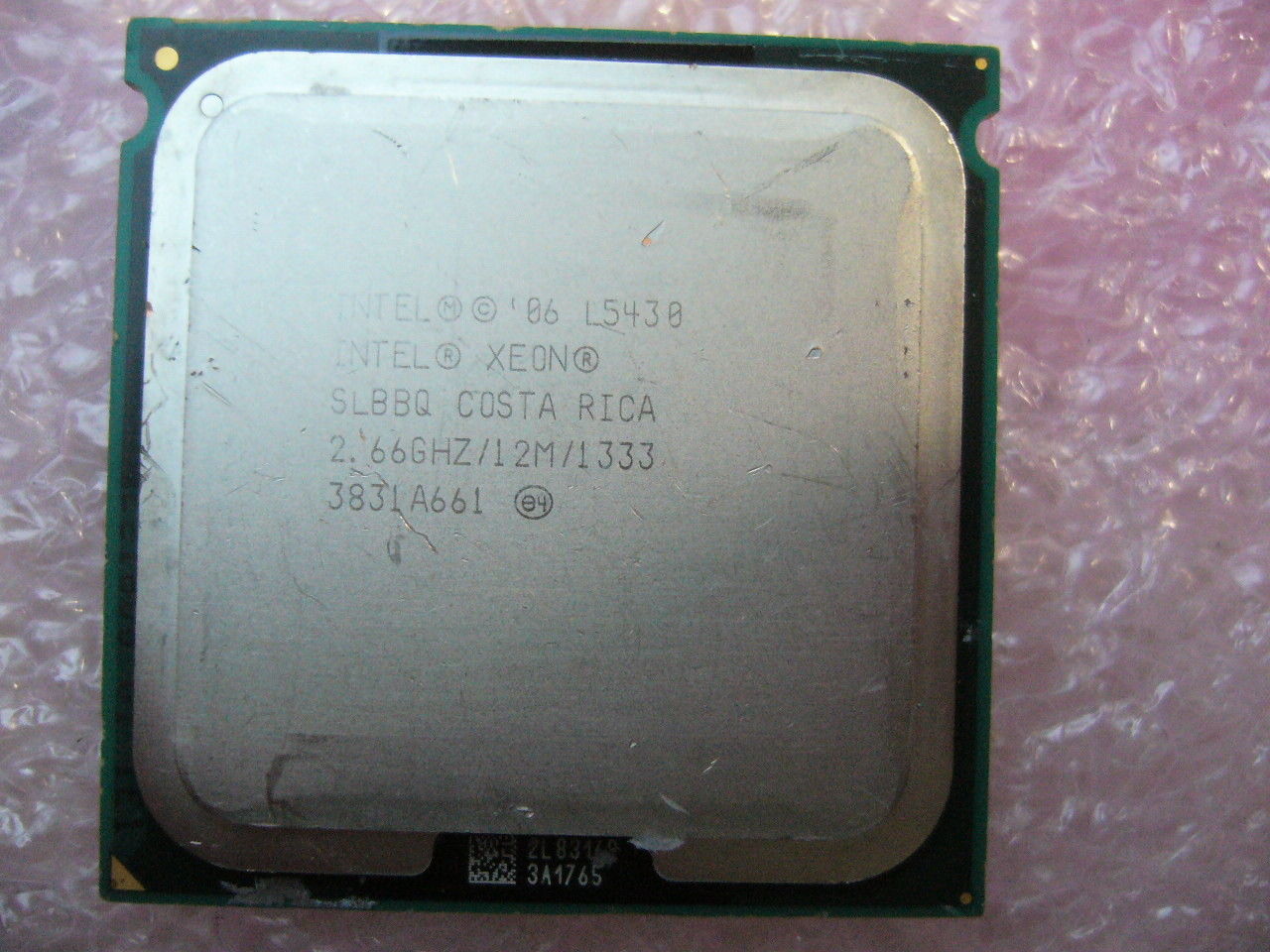 QTY 1x Intel Xeon CPU Quad Core L5430 2.66Ghz/12MB/1333Mhz LGA771 SLBBQ 50W - zum Schließen ins Bild klicken