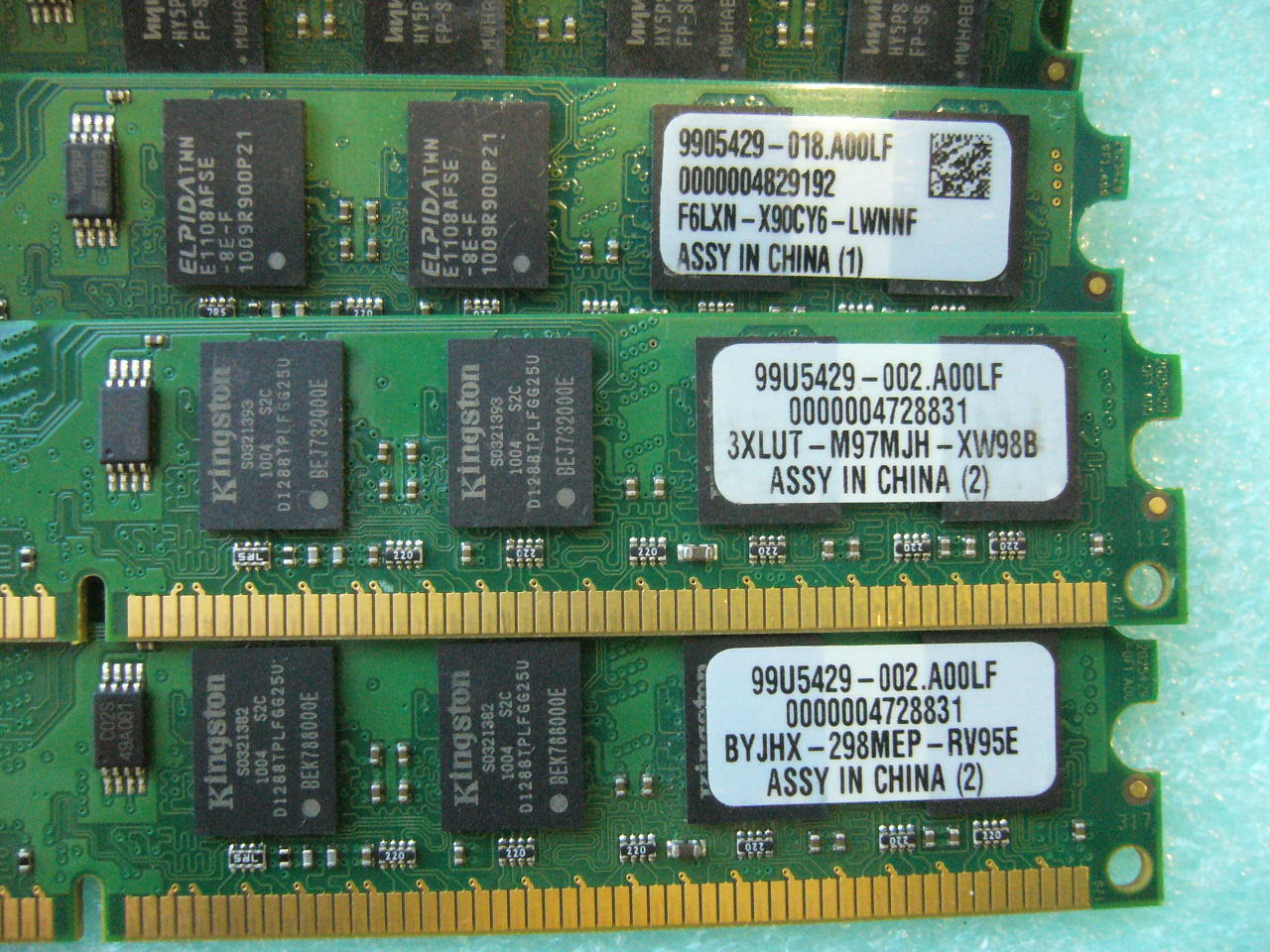 QTY 1x 2GB DDR2 667Mhz non-ECC desktop memory Kingston KVR667D2/2GR - zum Schließen ins Bild klicken