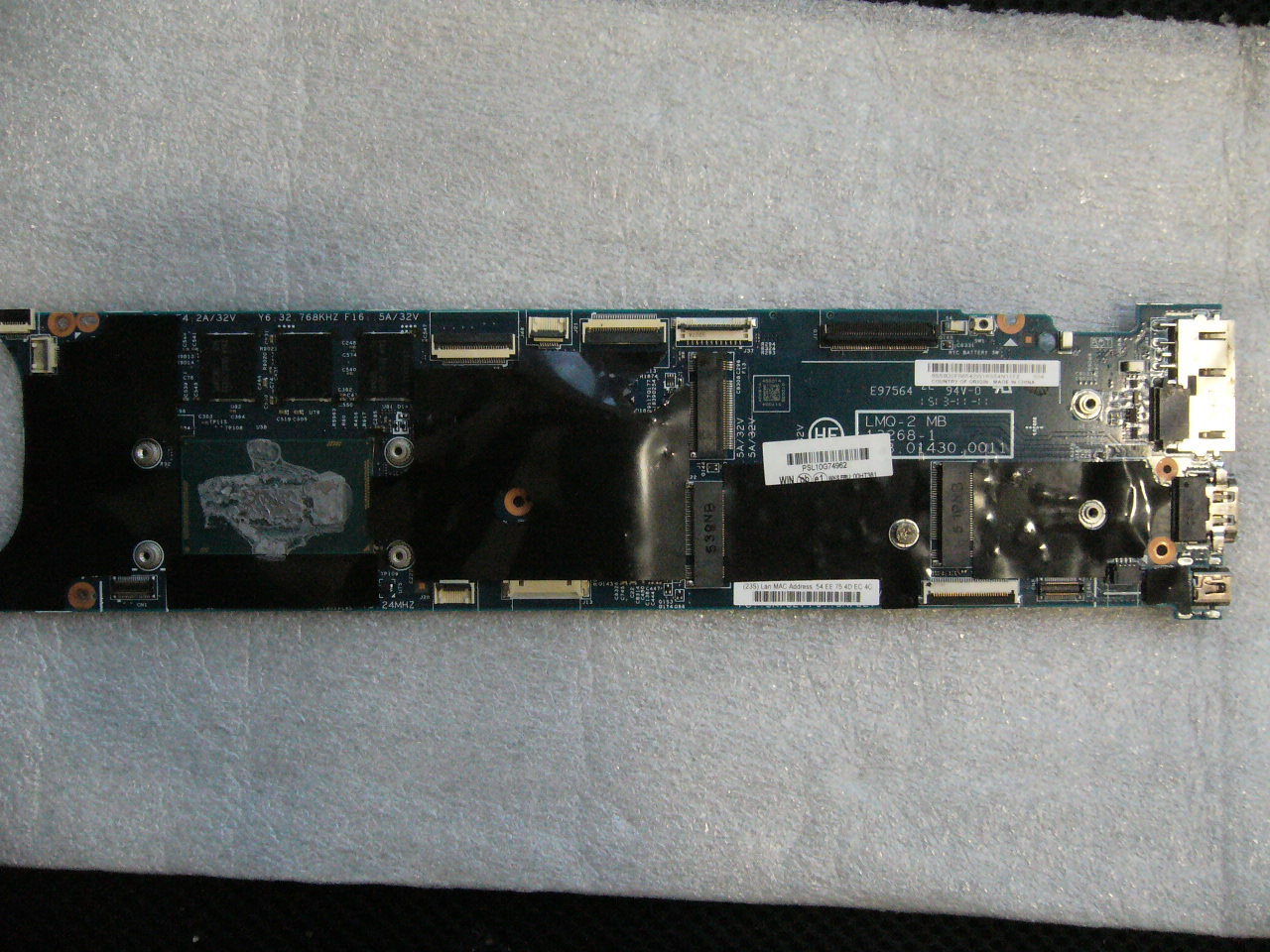 QTY 1x Lenovo Thinkpad X1C Gen3 laptop motherboard intel i7-5600U 8GB 00HT361