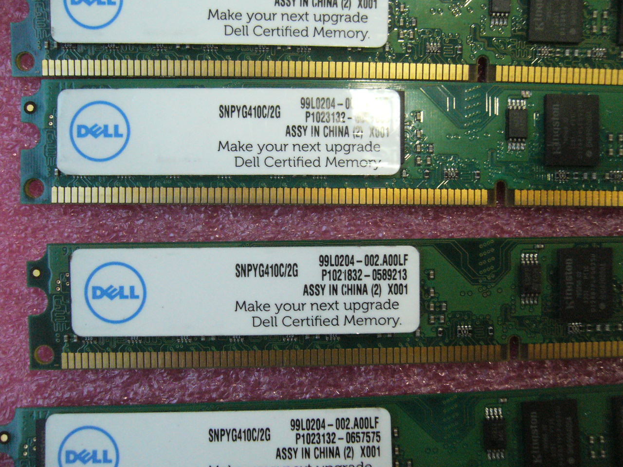 QTY 1x Dell 2GB DDR2 800Mhz non-ECC desktop mem SNPYG410C/2G 99U5429-007.A01LF - zum Schließen ins Bild klicken