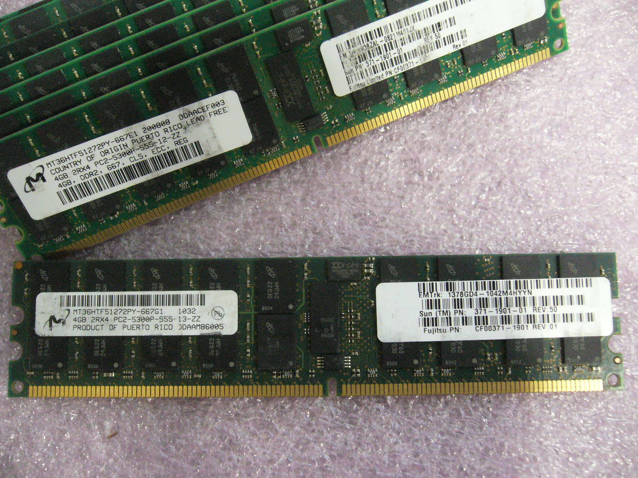 QTY 1x 4GB PC2-5300P 2Rx4 DDR2 677MHz ECC Registered Memory Micron Samsung