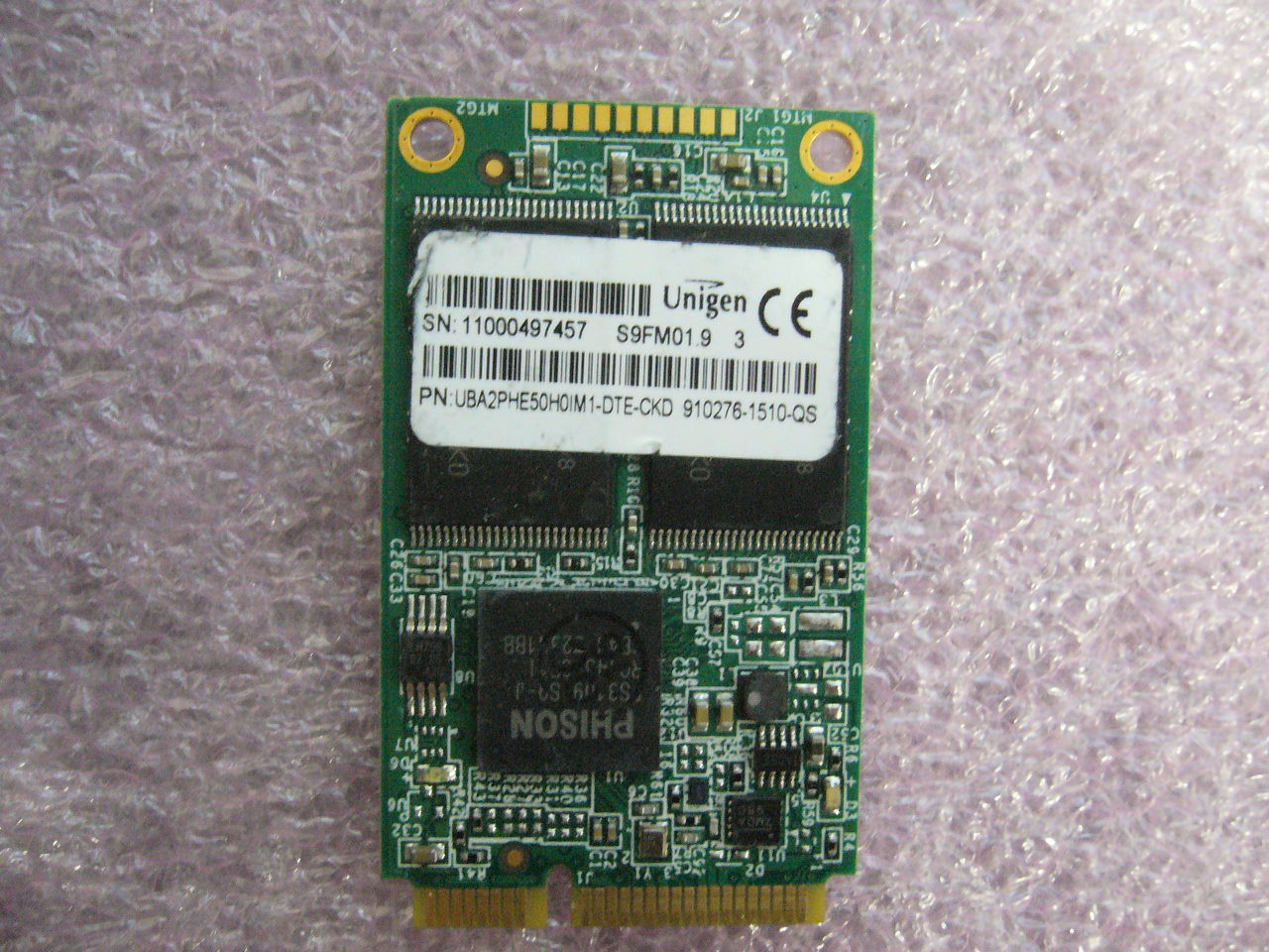 QTY 1x Unigen 50GB SSD UBA2PHE50H0IM1-DTE-CKD mSATA Solid State Drive - Click Image to Close