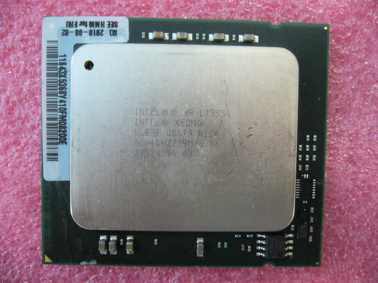 QTY 1x INTEL Eight-Cores CPU L7555 1.86GHZ/24MB 5.86GT/s LGA1567 SLBRF TDP 95W