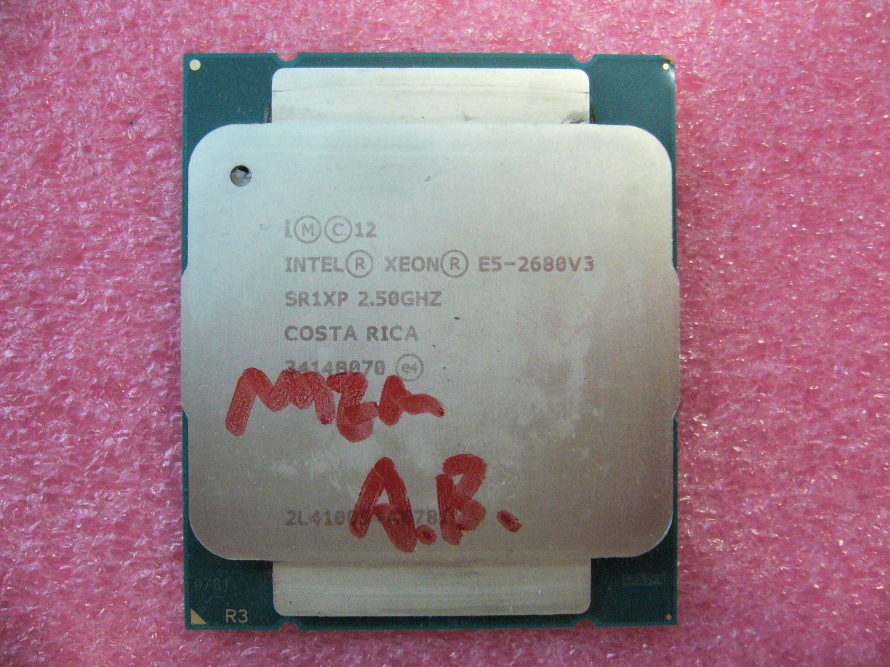 QTY 1x Intel Xeon CPU E5-2680V3 12-Cores 2.5 Ghz LGA2011-3 SR1XP Mem A, B not wo