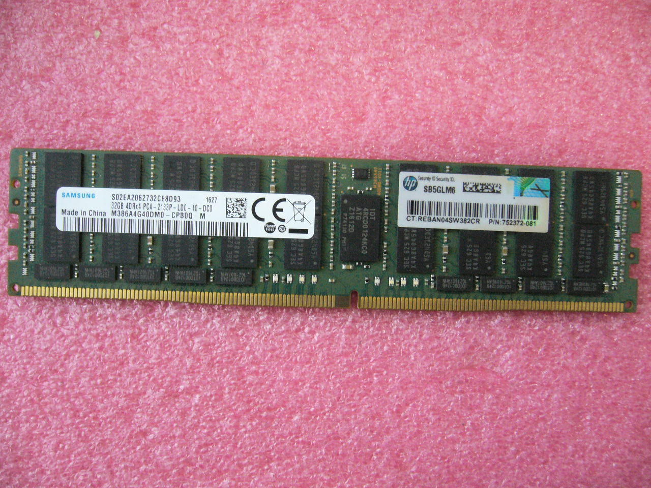 QTY 1x 32GB DDR4 4DRx4 PC4-2133P-LD0 ECC Registered memory Samsung HP 752372-081 - zum Schließen ins Bild klicken