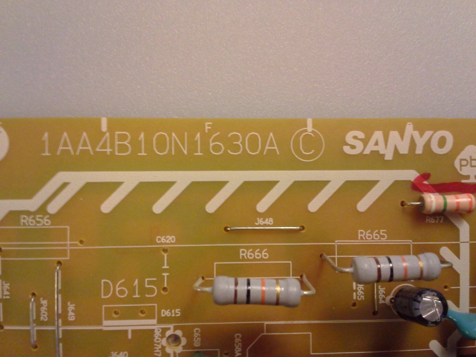 Sanyo DP32746 Power Supply Board 1AA4B10N1630A N3HF - Click Image to Close
