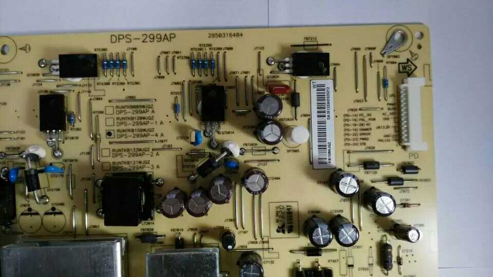 SHARP RUNTKB159WJQZ DPS-299AP-4 A Power Supply Board - Click Image to Close