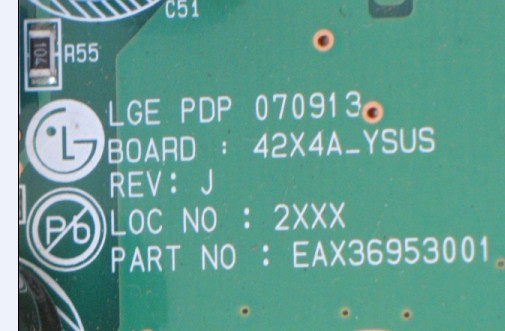LG 42PC5D 42X4A YSUS Board EBR39206201 - Click Image to Close