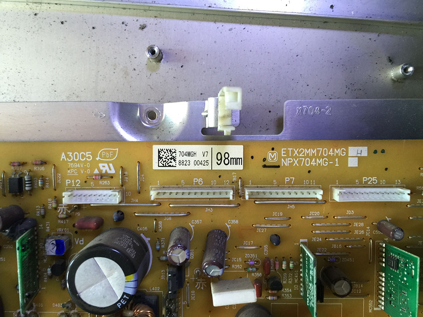 ETX2MM704MG NPX704MG-1 Panasonic Power Supply Board TH-50PZ80C/T TH-46PZ80U - Click Image to Close