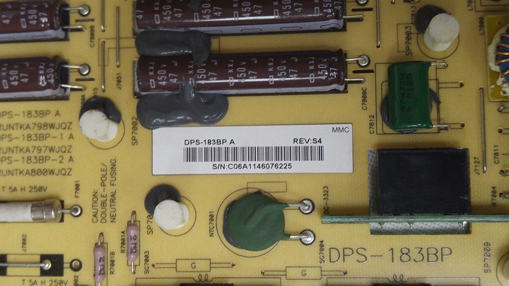 New Sharp RUNTKA798WJQZ (DPS-183BP A) Power Supply Board - zum Schließen ins Bild klicken