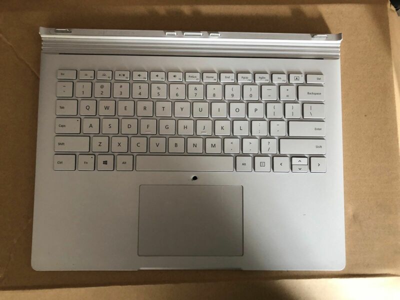 Genuine Microsoft Surface Book Keyboard Silver Model 1705, NVIDIA GPU, Battery