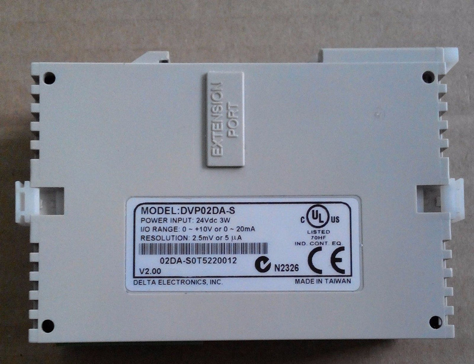 DVP02DA-S Delta S Series PLC Analog I/O Module AO2 new in box - Click Image to Close