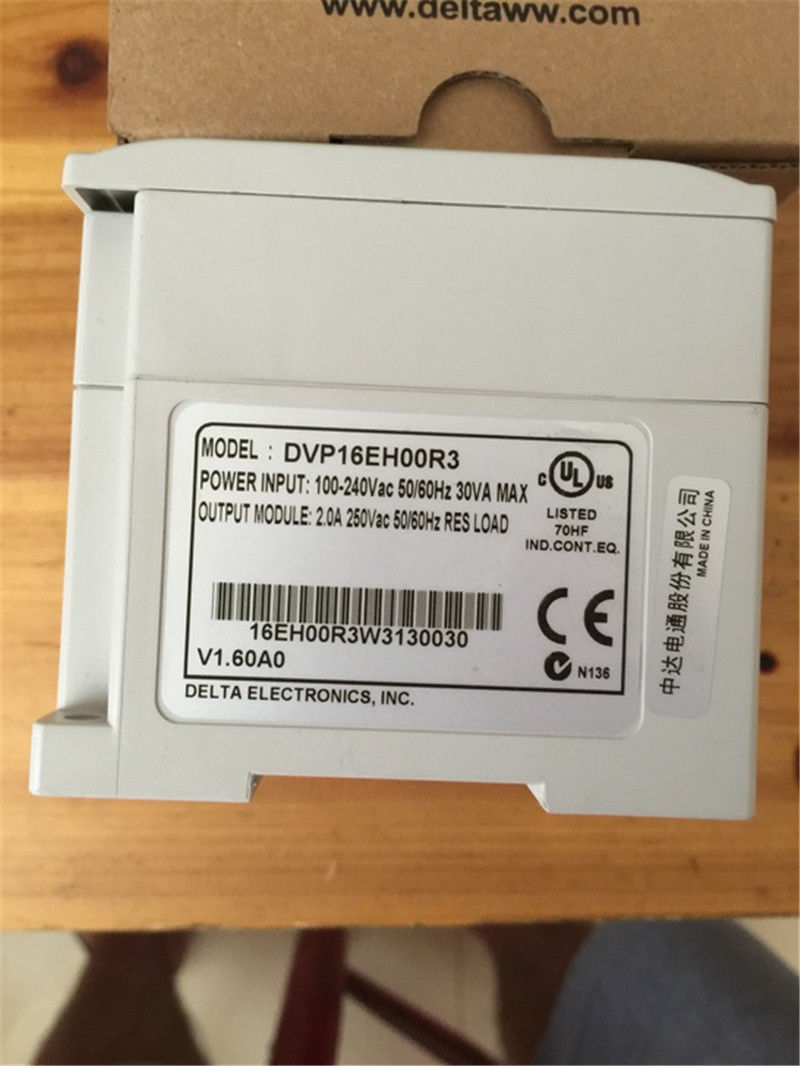 DVP16EH00R3 Delta EH2/EH3 Series PLC DI 8 DO 8 Relay output 100-240VAC n - Click Image to Close