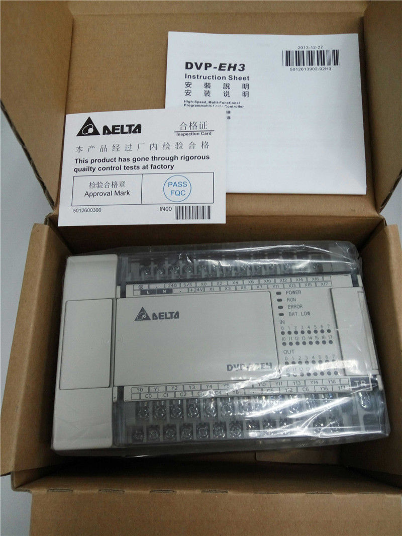 DVP32EH00T3 Delta EH2/EH3 Series PLC DI 16 DO 16 Transistor output 100-2