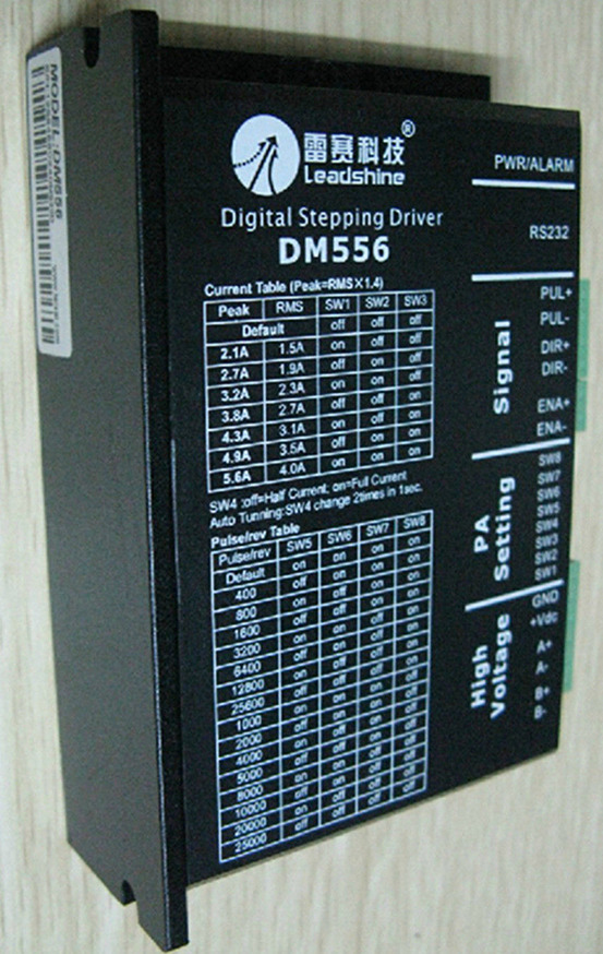NEMA23 2phase stepper motor microstep drive DM556 leadshine 18V-48VDC 5. - zum Schließen ins Bild klicken
