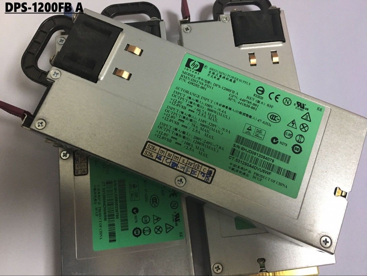 HP Power Server Power Supply For DL580G5 G6 G7 DPS-1200FB A 438202-001 - Click Image to Close