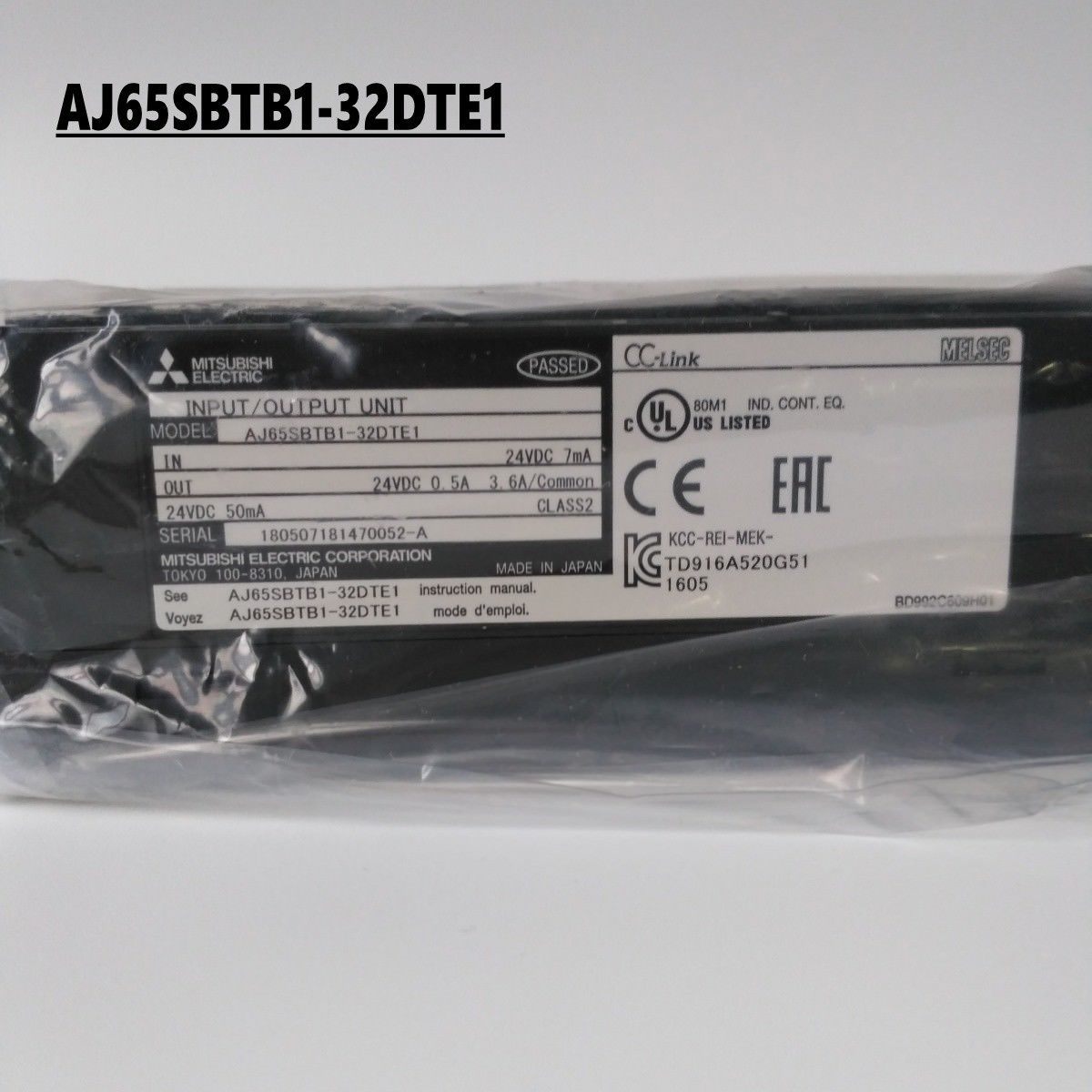 Brand New MITSUBISHI PLC AJ65SBTB1-32DTE1 In Box AJ65SBTB132DTE1 - Click Image to Close