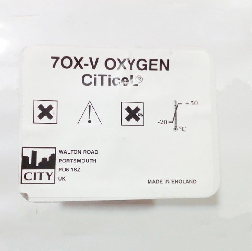 NEW Original UK CITY 7OX-V CiTiceL Oxygen CiTiceL SENSOR detector 70X-V 7OXV - zum Schließen ins Bild klicken