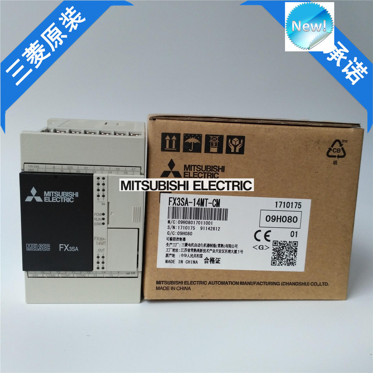 Original New Mitsubishi PLC FX3SA-14MT-CM In Box FX3SA14MTCM