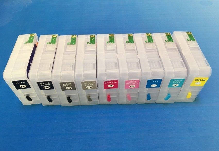 80ml refillable ink cartridge with auto reset chip for EPSO N 3800 printer; 9pcs