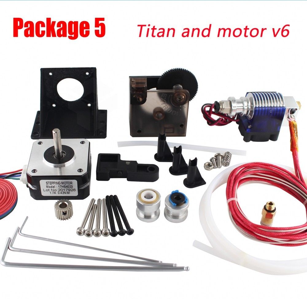 Free shipping Titan Extruder Full Kit with NEMA 17 Stepper Motor for 3D Printer