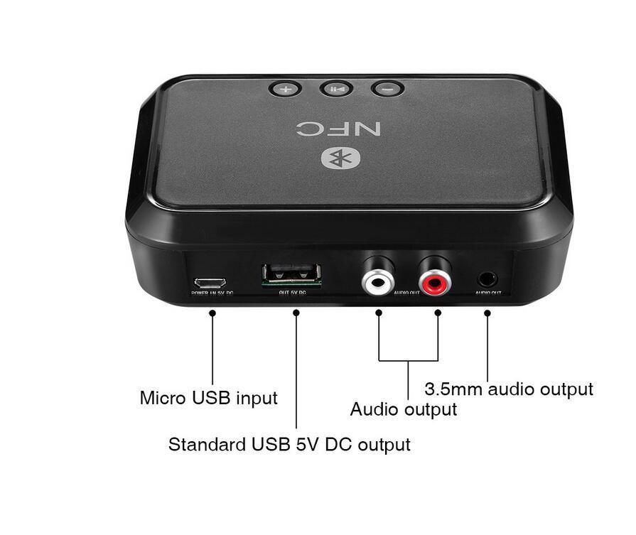 NFC Wireless Stereo Bluetooth Audio Receiver Portable Bluetooth Adapter - Click Image to Close