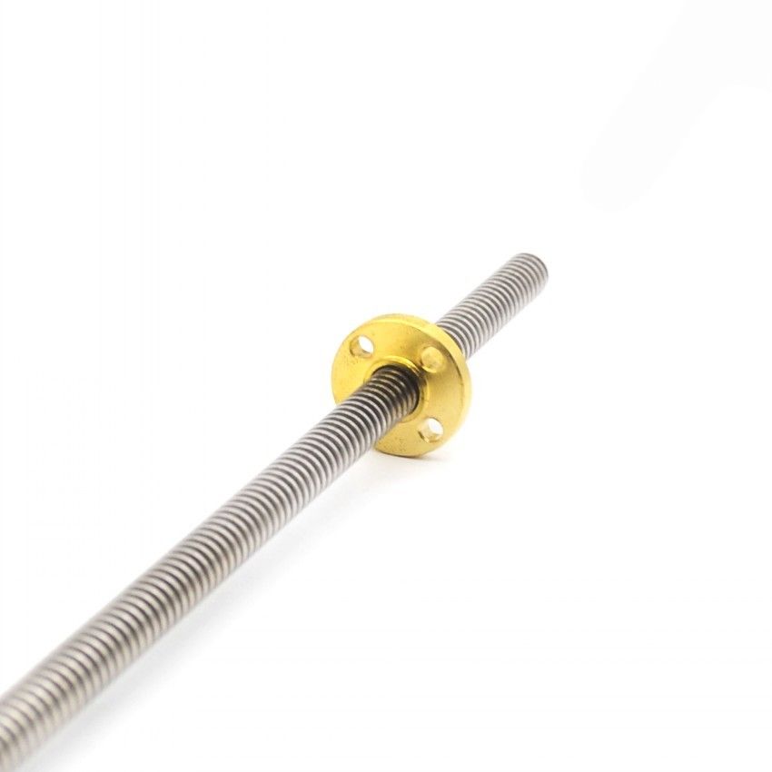 3D Printer 8mm Lead Screw Rod Z Axis Linear Rail Bar Shaft 300/400/500mm+Nut T8 - Click Image to Close