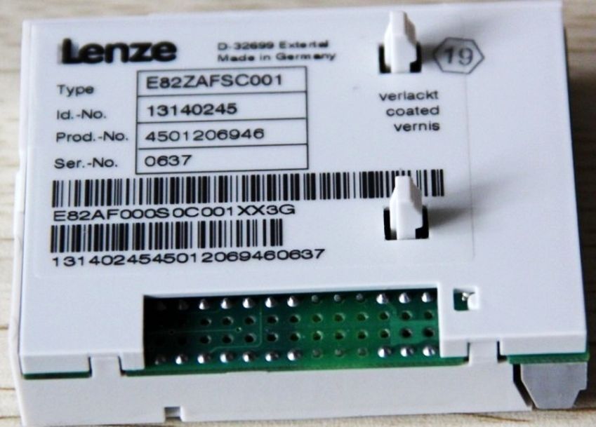 Genuine LENZE STANDART I/O FUNCTION MODULE E82ZAFSC001 in new box - Click Image to Close