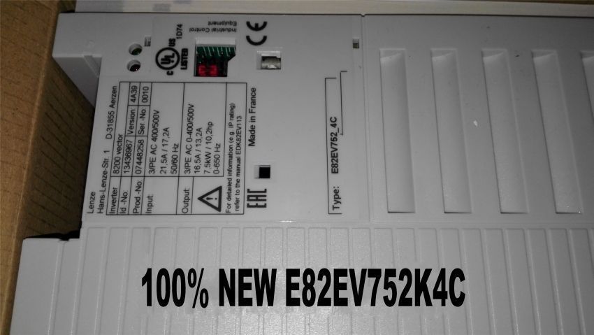 Genuine Lenze SMD Inverter 7.5KW E82EV752K4C E82EV752_4C in new box - Click Image to Close