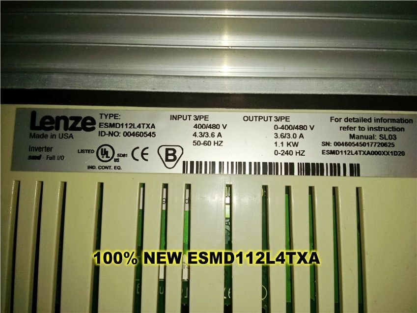 Lenze frequency converter 1.1KW 380V ESMD112L4TXA in new box - zum Schließen ins Bild klicken